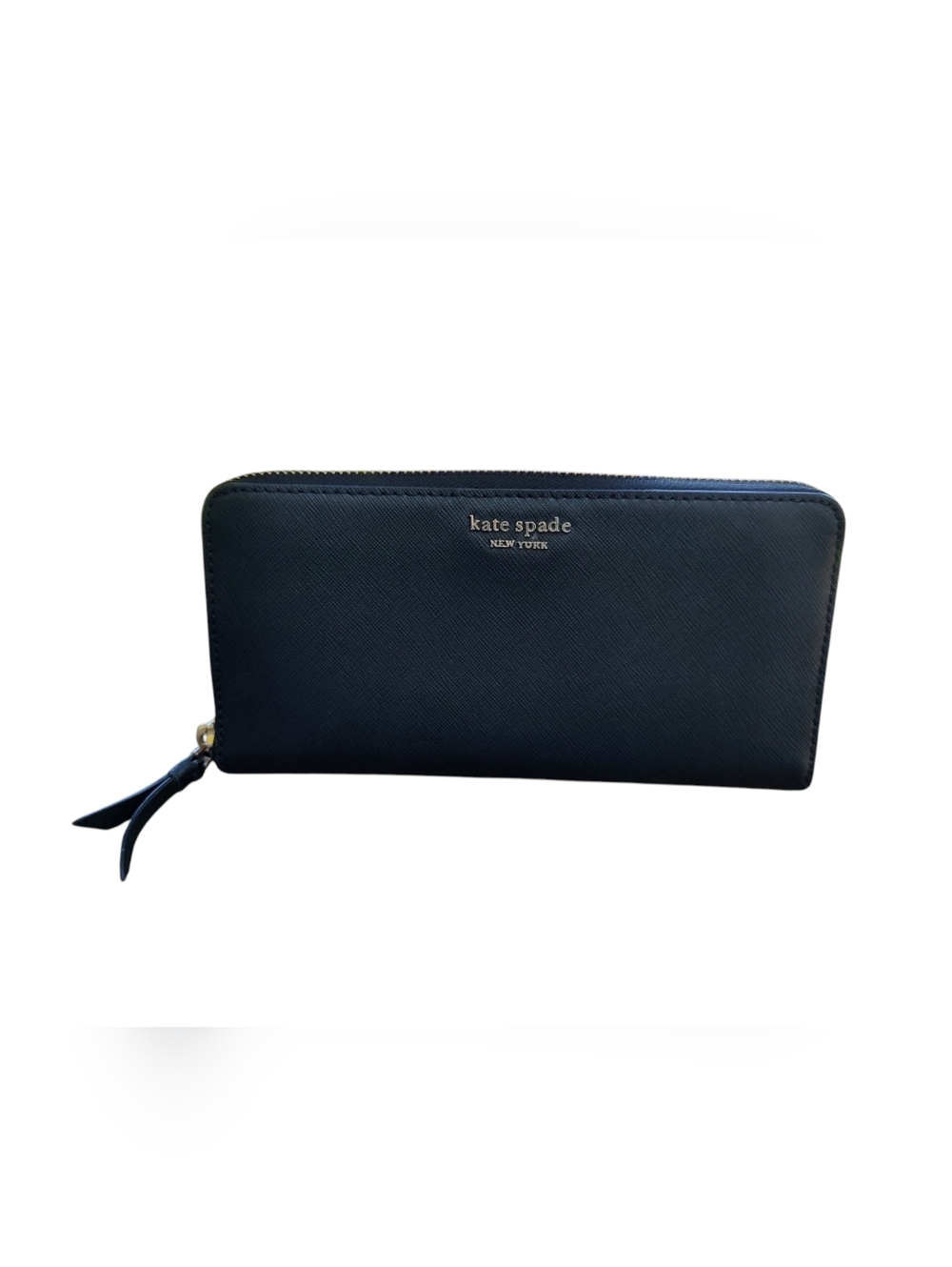 Kate Spade Black Saffiano zip-around wallet